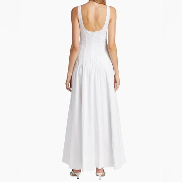 🌺🎉HP🎉🌺 NWT Staud Wells Maxi Dress White - Picture 15 of 16
